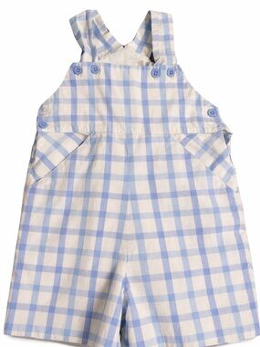 Strasburg Blue and White Plaid Toddler Jon Jon